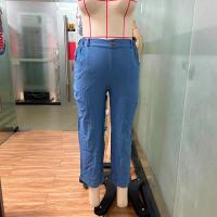 Pantalones Largos De Algodón Y Lino Para Mujer Primavera 2024 Negro Con Bolsillos Y Botones Estilo Casual Elegante Moda Nueva - details 22