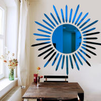 Pegatina De Espejo 3D Para Pared Decorativa Flor Solar Adhesiva Para Decoración De Habitaciones Estilo Aestético Decoración De Sala - details 4