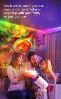 Lámpara de proyector de cielo estrellado, luz ambiental de dormitorio, lámpara de galaxia con conexión Bluetooth y control remoto, adecuada para dormitorio de niños y adultos, decoración de habitaciones, sala de juegos, fiesta (redonda blanca) - details 5