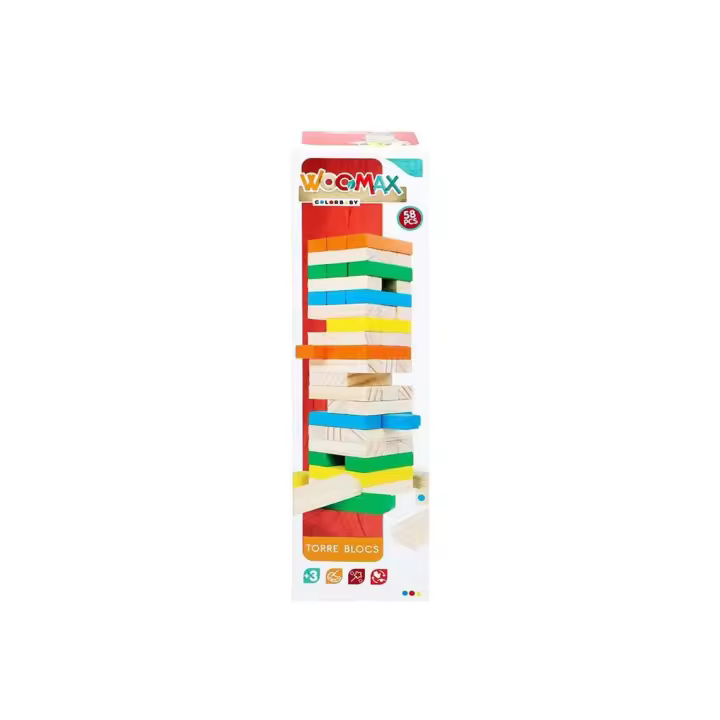 Woomax torre blocs madera 58 pzs - 1