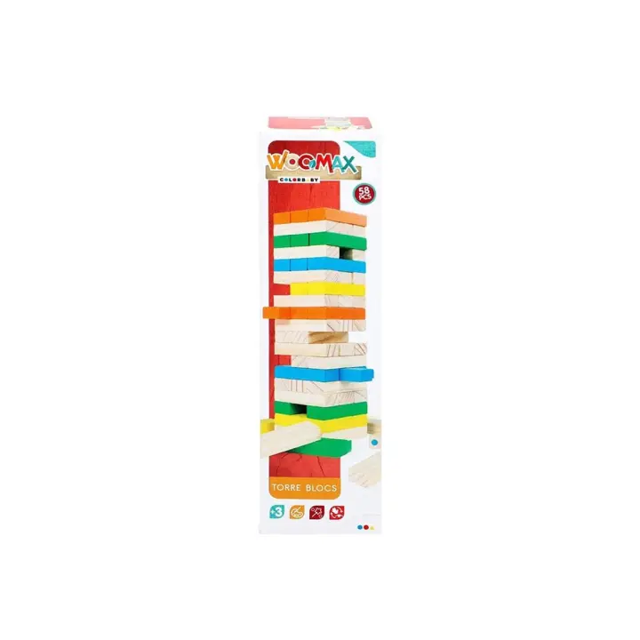 Woomax torre blocs madera 58 pzs - 1