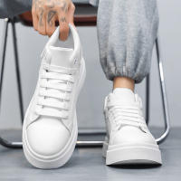 Zapatos Casuales Para Hombre Blanco Con Plataforma Alta Calidad Tenis De Exterior Deportivos De Tenis Talla Verdadera Para Adultos Material Superior PU Suela De PVC Transpirable Y Massajeador - details 12