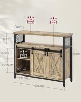 Armario de cocina, elegancia rústica para tus festines, diseño en madera marrón con puertas de correderas y paneles de malla, versátil y funcional, ¡descubre la calidez en cada rincón! - details 39