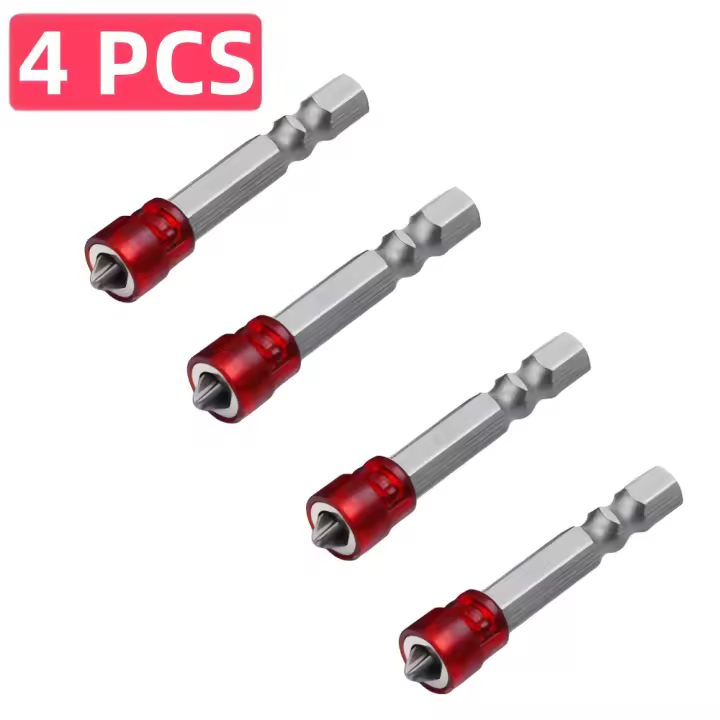 Broca De Destornillador Magnética 1/4 Pulgada PH2 Con Embozo Hexagonal Para Eléctricos Material De Acero Aluminio Antideslizante - 1