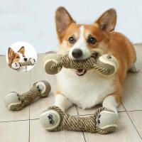 Juguete Interactivo Para Perros De Tamaño Medio Y Grande Con Correa De Algodón Y Bola De Tenis Dumbbell Juguete De Masticar Para Entrenamiento Y Diversion - details 7