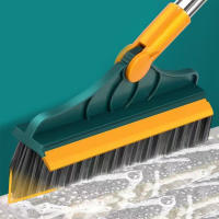 Cepillo De Limpieza De Piso 2 En 1 Con Mango Largo Cepillo De Escarabajo V-Shaped Cerda Rígida Rotativo Con Escurridor Herramientas Para Azulejos - details 6