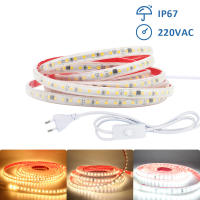 Tira De Luz LED Flexible SMD2835 IP67 220V 230V AC 120LEDs/m 3000K/4000K/6500K Para Jardín Decoración Exterior Calefacción Y Frío - details 0