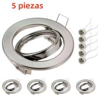5pcs Luz De Punto Fija LED En Recessed Con Base GU10 Para Dormitorio Estudio Comedor Sala De Estar Instalación Enchufada - details 1