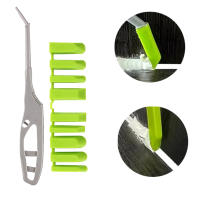 Kit De Herramientas Para Pintura Y Limpieza De Ventanas Azulejos Cocina Baño Espátula De Ángulo Pegamento Sellador Finishing WHPHous - details 0