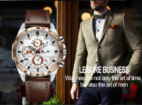 Reloj De Pulsera De Cuero Negro 46mm Estilo Militar Grande Movimiento De Cuarzo Con Calendario Decorativo Resistentes Al Choque Y Agua Para Hombre - details 9