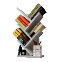 Henor Estantería Madera FSC® Sobremesa Mod. Árbol. Librería. Biblioteca 30x61x18 Cm. Blanco – Grafito – Gris Claro. - details 3