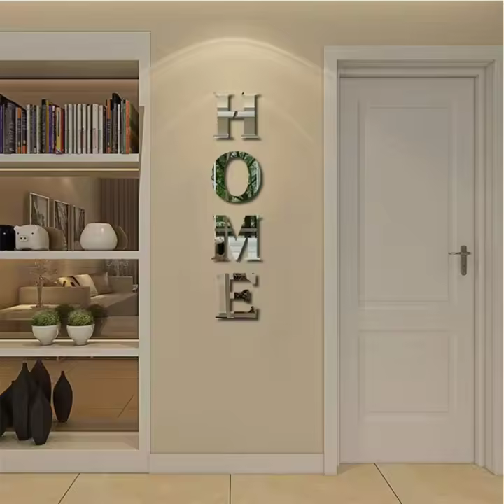 Nuevos Pegatinas De Pared En Forma De Mariposa Con Letras Inglesas Adhesivas Y Desmontables En Acrílico Decoración Moderna Para El Hogar - 1