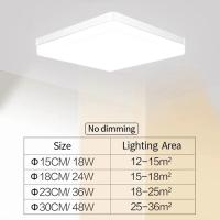 Luz De Techo LED Cuadrada Para Sala De Estar Y Dormitorio Iluminación Moderna Para Cocina Baño Y Estudio Fuente De Alimentación AC Certificación CE Material ABS Acryl - details 6