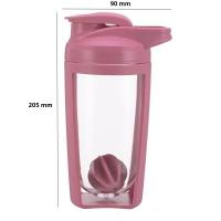Botella De deporte 550ML Mezcladora Portátil Para Café Leche Y Proteína Cubo De Batido Sellado Y Antigoteo En Color Rosa/Azul/Cafe - details 19