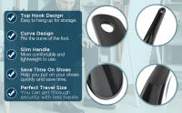 2pcs Cremalleras De Zapatos Profesionales Para Niños Y Adultos Pequeñas Y Portátiles Mini Cremalleras De Plástico Para Hombres Y Mujeres Herramientas Para Ponerse Los Zapatos - details 1