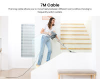 Aspiradora Con Cable Vactidy C6, 25kpa SuccióN Potente, Cable 7 M, DepóSito 800 Ml, Motor De 600w, Filtro Hepa, Anti-Sobrecalentamiento/Anti-Quemaduras , Apto Para Suelo/Alfombra/Pelos De Animales Mascotas - details 4
