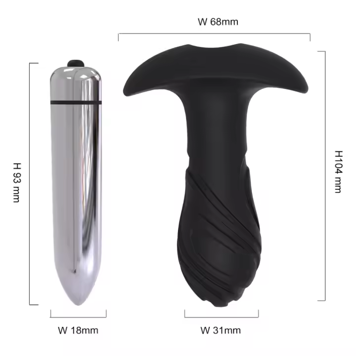 Vibrador Anal para Mujer y Hombre, Estimulador de Próstata con Bala Vibradora, Juguete Sexual de Silicona Suave, 7 Modos de Vibración, Recargable USB, Silencioso e Impermeable - 1