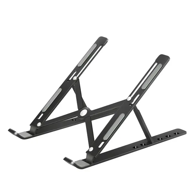 Soporte de Aluminio para computadora portátil compatible con el MacBook Air Pro, soporte plegable para computadora, encendedor, base para PC - 1
