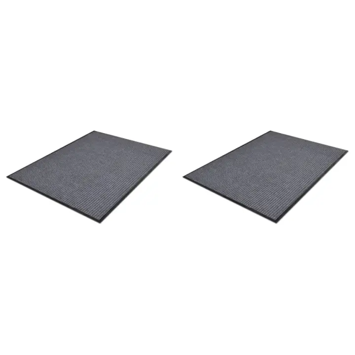 vidaXL Felpudos de PVC Gris 90x60cm Accesorios y Decoración Servicio Hogar Cantidad 2 unidades, 4 unidades - 1