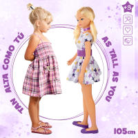 COLORBABY TOYS -  Muñeca grande de 1 metro María, cabeza, brazos y piernas articulados, mide 105 cm, peina su pelo y juega a vestirla, muñecas de juguete, juguetes infantiles, juego simbólico, juegos para niños de 3 años - details 1
