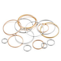 20-50Pcs Anillos Redondos Para Pendientes De 8-60mm Conectores De Hilo De Aro Para Fabricación De Joyas DIY Accesorios De Anillos Cerrados De Metal Para Manualidades - details 4