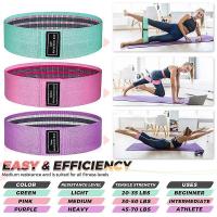 Bandas de resistencia de tela, bandas de resistencia para fitness con 3 niveles de resistencia, elásticas deportivas para yoga, pilates, fitness, sentadillas y puente de glúteos. - details 0
