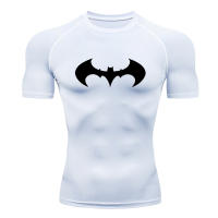 Camiseta De Compresión Para Hombre Con Estampado De Murciélago Secado Rápido Tejido De Poliéster Y Spandex Para Gimnasio Fitness Running Y Ejercicio Muscular Manga Corta Deporte Casual - details 1