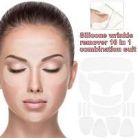 Horma Arrugas Gel Pad Set Pecho Cuello Ojo Cara Pad Silicona Removal Patch Parches de Silicona Reutilizables 16 Unids - details 0
