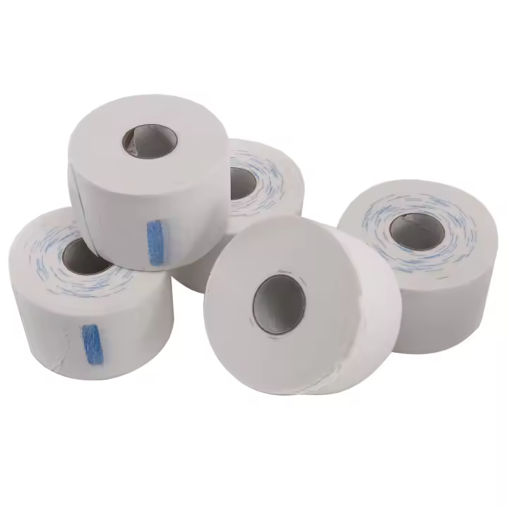 Rollo de papel de tira de volantes para cuello, 5 collares de corte de pelo, higiene, salón, Barbero, desechar - 1