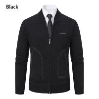 Chaqueta De Punto Para Hombre 2023 Cuello Erguido Gruesa Y Cálida Cardigan Suéter Casual Abierta Por Cremallera Manga Larga - details 25