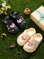 Clogs Casuales Para Niñas Con Decoraciones De Corazones Secado Rápido Ligeros Y Antideslizantes Adecuados Para Baños Internos Y Externos - details 27