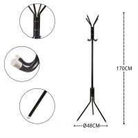 Home Solazzia Perchero de pie metálico negro - Perchero entrada recibidor - Perchero de pasillo - Perchero metálico - 8 ganchos - Para abrigos, sombreros, bolsos, paraguas - details 1