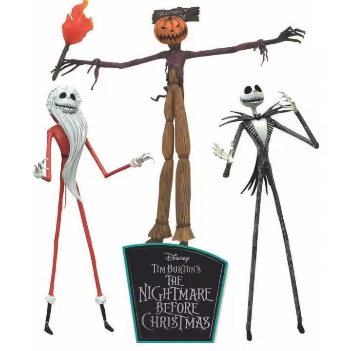 Surtido pack 3 figuras diamond select toys disney nightmare before christmas jack skellington - 1
