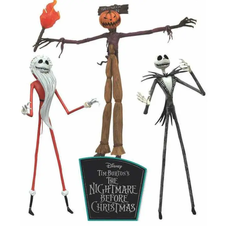 Surtido pack 3 figuras diamond select toys disney nightmare before christmas jack skellington - 1