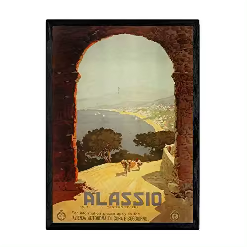 Nacnic Póster Vintage De Alassio - Decoración Retro - 1