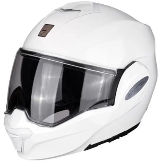 Casco Scorpion Exo-Tech Blanco - Visor Solar Acolchado - Ventilación Regulable - 1