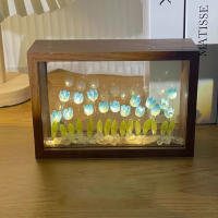 20PCS Luz Nocturna De Tulipán DIY Hecho a Mano Marco De Fotos Decoración De Hogar Atmosfera Regalo De San Valentín Navidad Cumpleaños - details 9