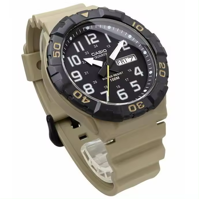 Reloj deportivo hombre outdoor Casio MRW-210H-5av corea cuero y tela 100m water resist - 1