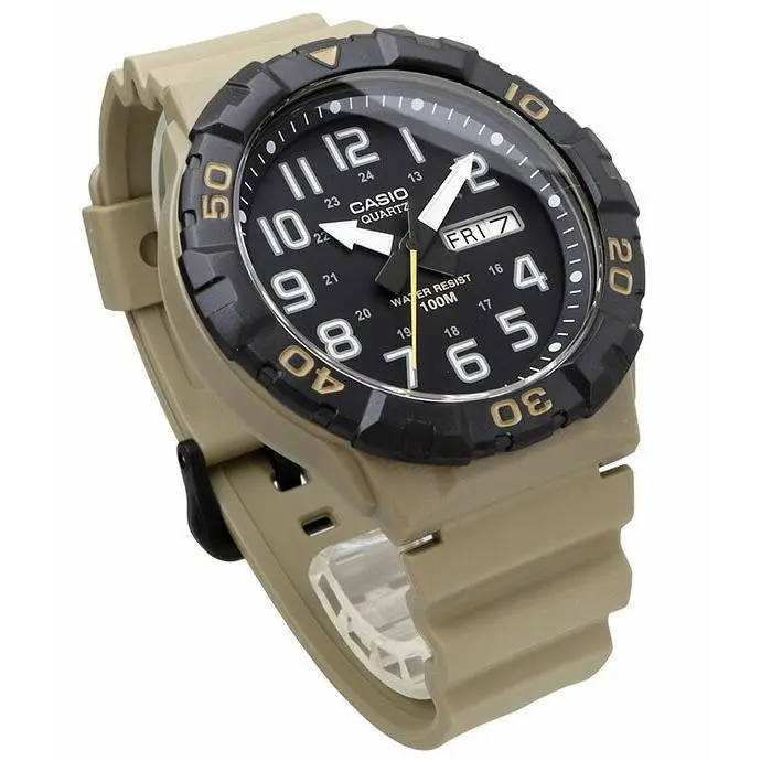 Reloj deportivo hombre outdoor Casio MRW-210H-5av corea cuero y tela 100m water resist - 1