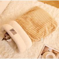 Bolsa De Dormir Para Mascotas Invierno Grueso Cálido Suave Plush Semi Aislado Viento Prueba Silla De Gato Perro Cómoda Cama Para Hogar - details 2