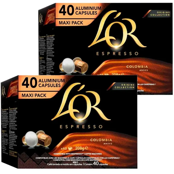 Colombia Andes L'OR Origins Collection 80 Cápsulas Maxi Pack compatibles Nespresso 8711000469606 4060110X2 - 1