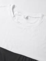 Camiseta deportiva de verano de manga corta con cuello redondo informal de talla grande para hombre, a juego con el color, a la moda para fitness - details 4