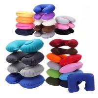 Almohada De Cuello U Inflable Para Viaje Almohada De Descanso Para Cabeza Y Espalda En Avión Almohada De Viaje De Espuma De Memoria Almohada De Descanso Fatiga Relieve - details 1