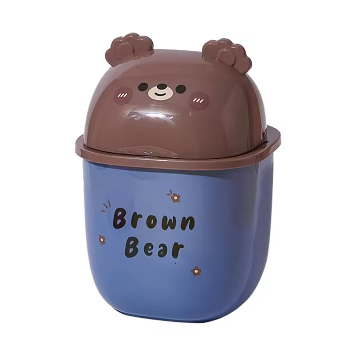 Generic Cute Bear Encimera - Contenedores de Basura de Cocina, Contenedor de Basura para Mesa de Centro, r, Baño, Cocina, Lavandería - 1