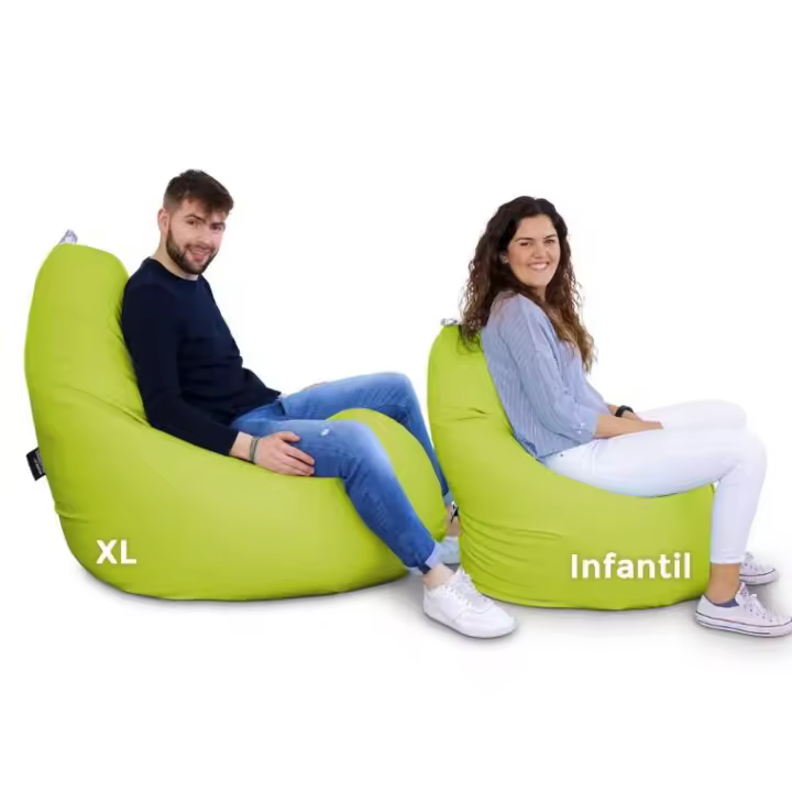 Puff Pera Relax Polipiel Verde HAPPERS - Cómodo, ligero y resistente. Make it Happers® - 1