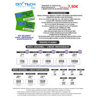 Tarjeta SIM , DIYTECH 2G/3G/4G Pago Por USO 1€/mes Sin Permanencia - details 1