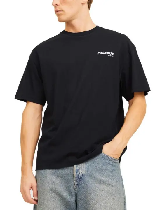 Camiseta Jack&Jones Charge negra manga corta para hombre - 1