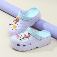 Sandalias De Verano Para Niñas Con Tacón Y Suela Gruesa Zapatillas De Hogar Y Jardín Transpirables Para Playa Zapatos Huecos - details 1