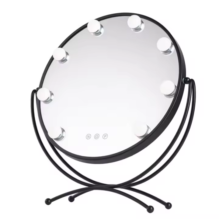 GreenIce | Espejo Iluminado Maquillaje LED 48x43Cm Negro 40.000H [SUN-KRS-430-B - 1