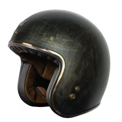 CASCO MOTO JET RETRO METAL DESGASTADO - 1